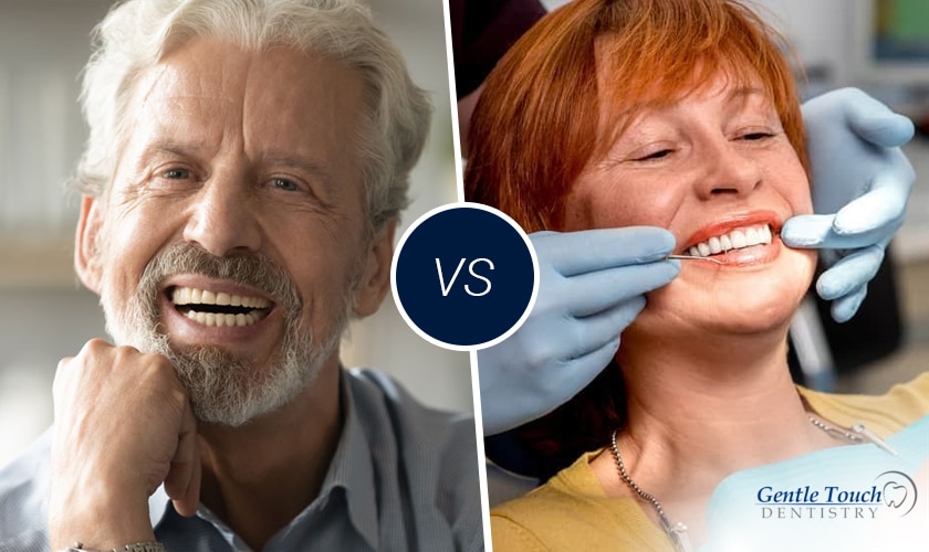 Denture vs dental Implant | Gentle Touch Dentistry